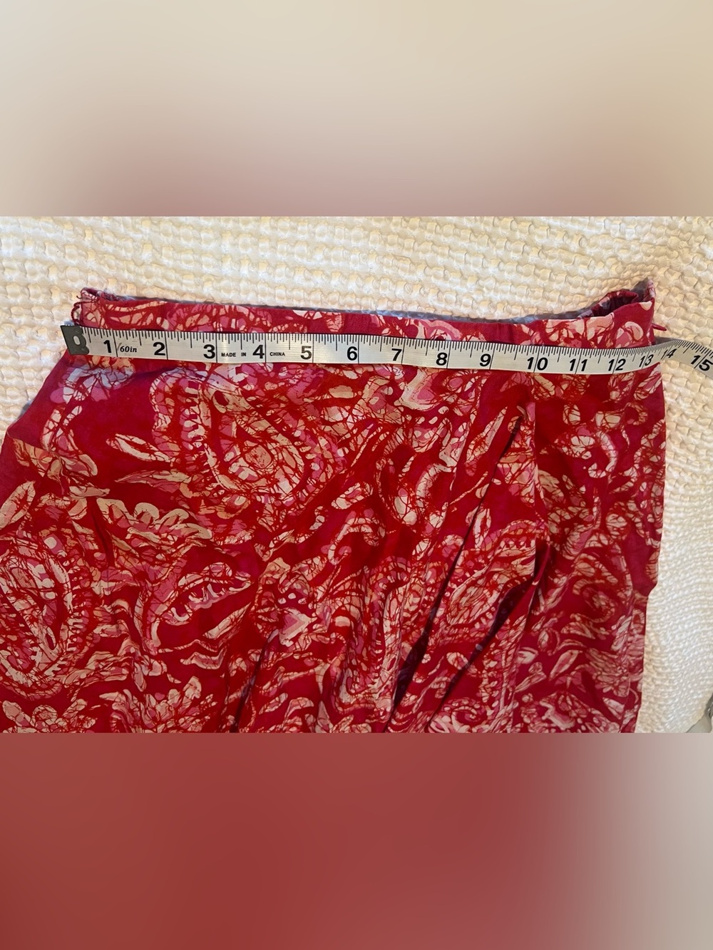 Coldwater Creek Red Paisley A-Line Skirt - Picture 5 of 8